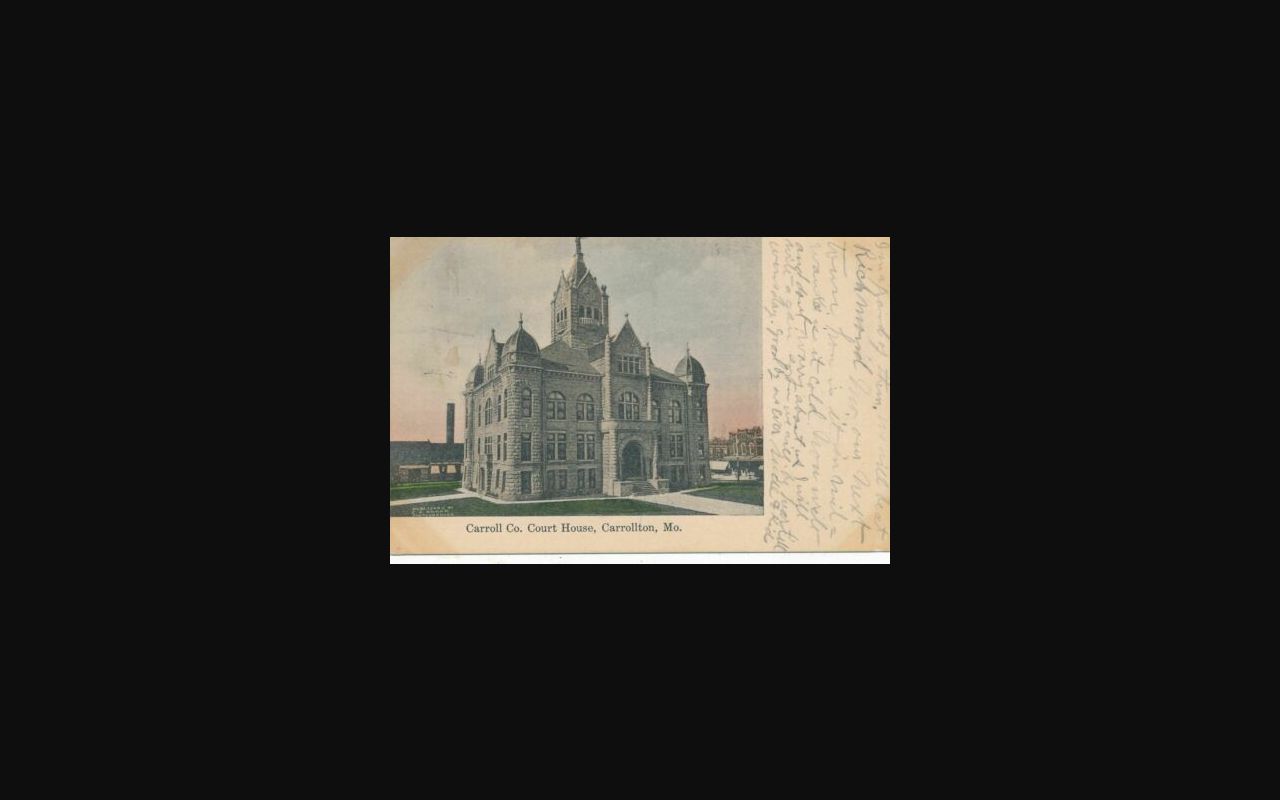 Carroll County court docket history and official courthouse image